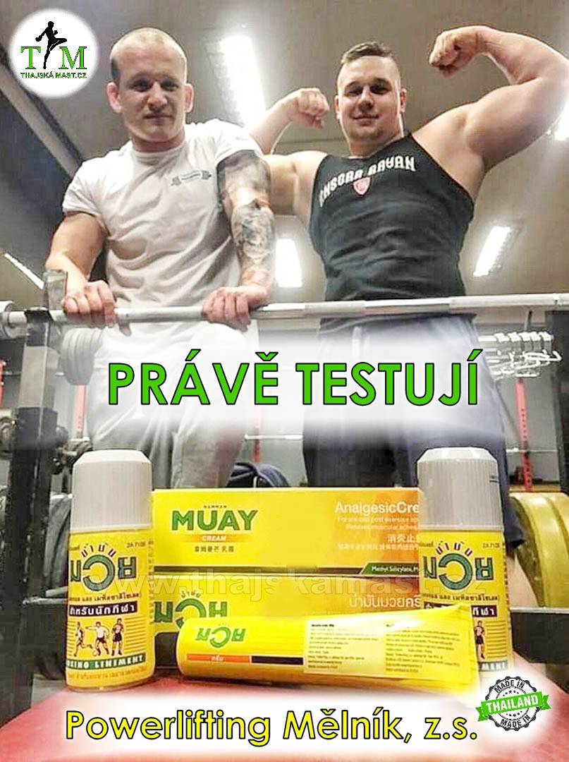 Powerlifting Mělník, z.s. testuje produkty Namman Muay 1080 bez B